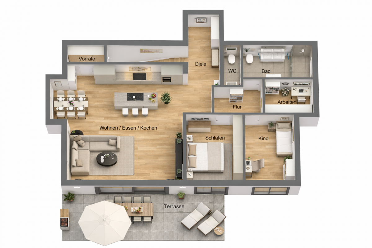 Grundriss EG ohne Garten